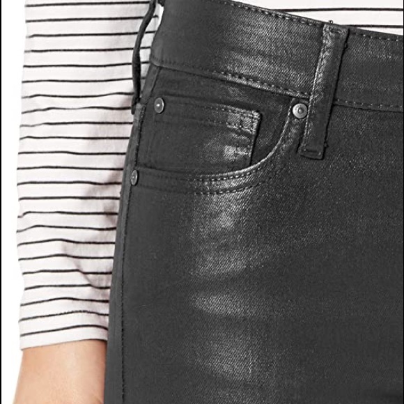 NWT Ella Moss black coated high rise skinny ankle jeans 29 - Picture 4 of 6